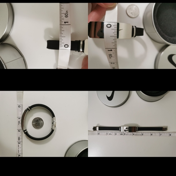 Nike Men's Silicone Rubber Bracelet With Silver Metal Container - Picture 4 of 4